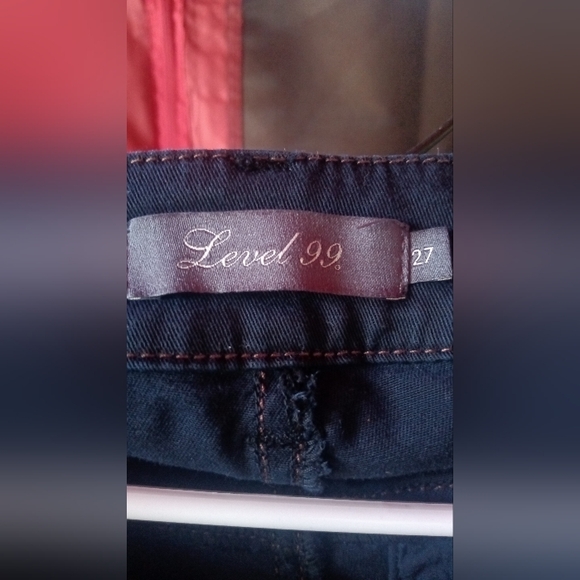 LEVEL 99 Premium Denim Riley Moto skinny jeans size 27 dark blue - Picture 5 of 8